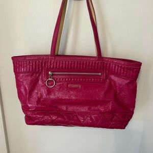 Coach Fuchsia Leather Tote Bag